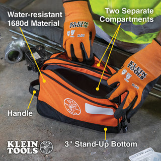 Klein Tools 55582 Double Zipper Bag, 10" x 6"