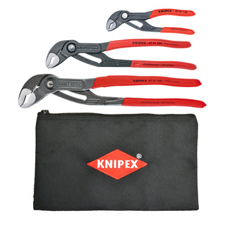 Knipex 9K 00 80 122 US 3 Pc Cobra® Set with Keeper Pouch