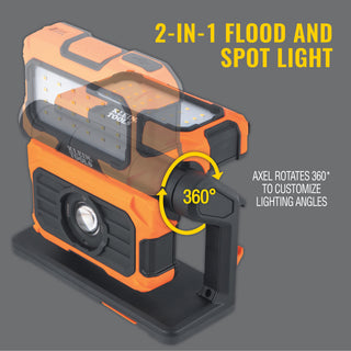 Klein Tools 56417 MODbox Rechargeable Dual Beam LED Work Light