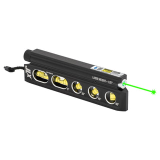 Johnson 5700-0800LZR JLX 8" Magnetic Billet Torpedo Laser Level with GreenBrite Technology