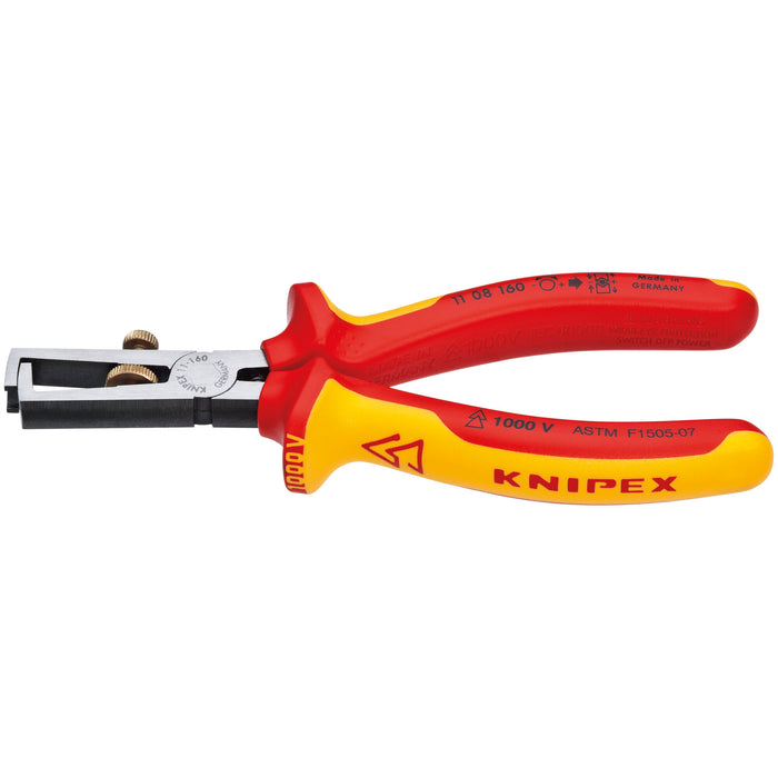 Knipex 11 08 160 SBA 6 1/4" End-Type Wire Stripper-1000V Insulated