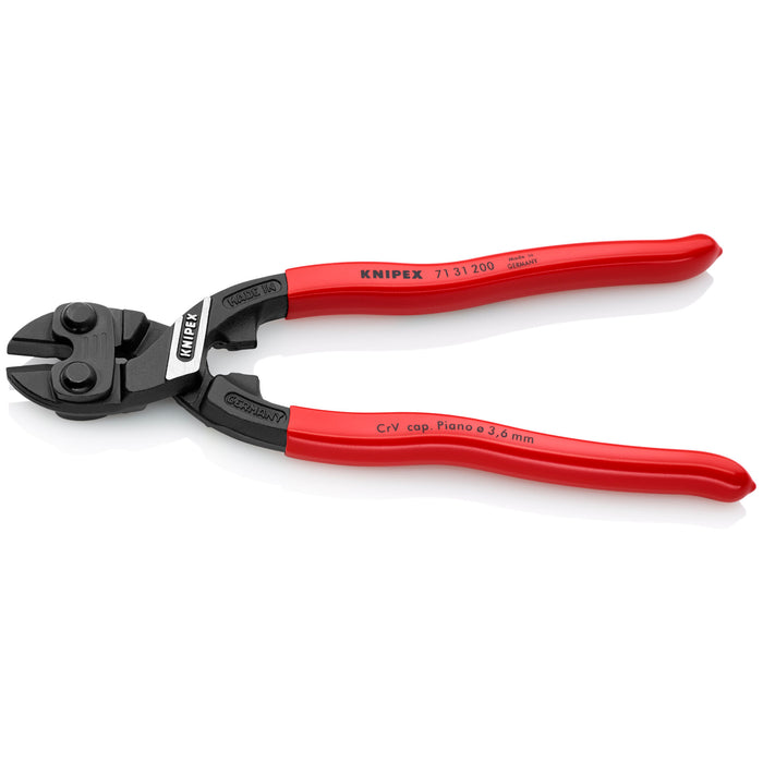 Knipex 71 31 200 R 8" CoBolt® High Leverage Compact Bolt Cutters-Fencing with Notched Blade