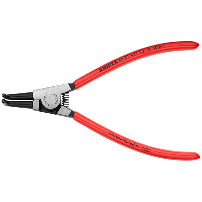 Knipex 46 21 A21 SBA 6 3/4" External 90° Angled Snap Ring Pliers-Forged Tips