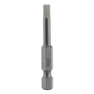 Wiha Tools 74340 Hex Metric Power Bit, 4.0 mm x 50 mm, 10 Pk.