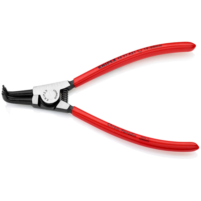 Knipex 46 21 A21 6 3/4" External 90° Angled Snap Ring Pliers-Forged Tips