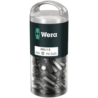 Wera 855/1 Z DIY 100 bits, PZ 2 x 25 mm, 100 pieces