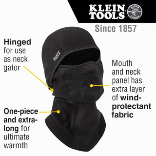 Klein Tools 60132 Wind Proof Hinged Balaclava