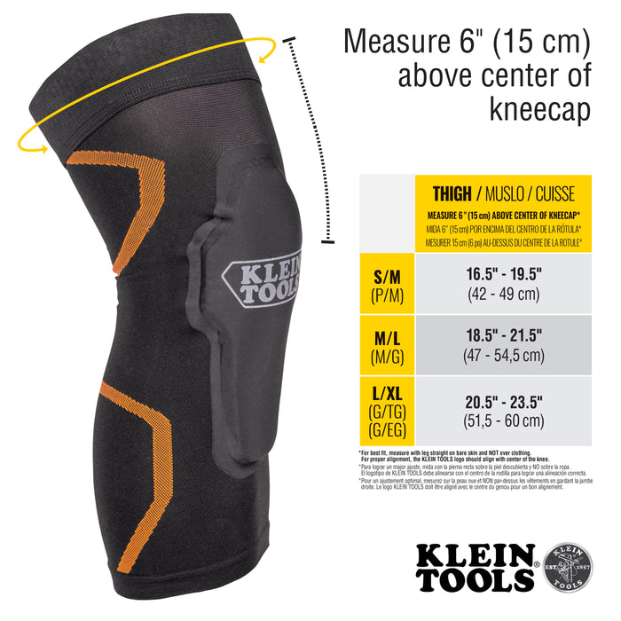 Klein Tools 60623 Knee Pad Compression Sleeve, M/L