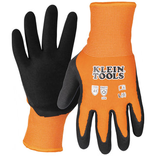 Klein Tools Winter Knit Dipped Gloves, Cut Level A1, Touchscreen