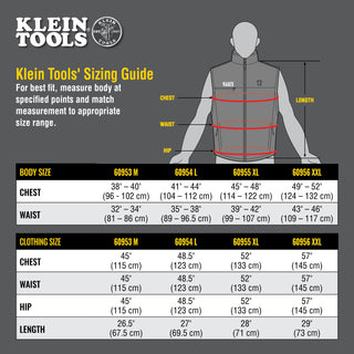 Klein Tools 60954 Heated Base Layer Vest, Large