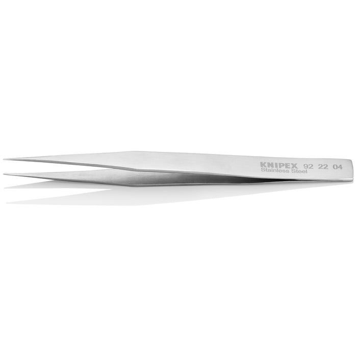 Knipex 92 22 04 5" Stainless Steel Gripping Tweezers-Pointed Tips