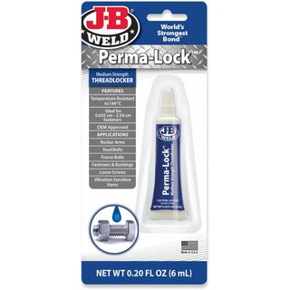 J-B Weld 24206 Perma-Lock Medium Strength Threadlocker - Blue - 6 ml