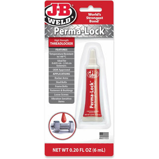 J-B Weld 27106 Perma-Lock High Strength Threadlocker - Red - 6 ml