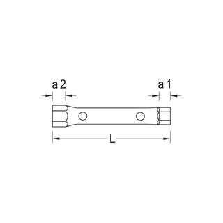 Gedore 6212500 Tubular box spanner 24x26 mm