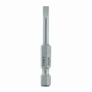 Wiha Tools 74010 Slotted Power Bit, 4.0 mm x .8 mm x 50 mm, 10 Pk.