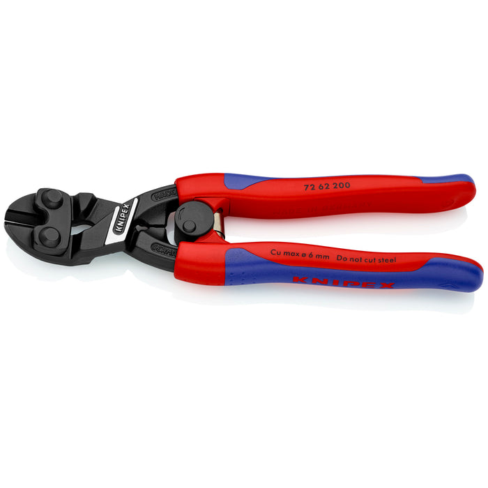 Knipex 72 62 200 SBA 8" High Leverage Flush Cutter for Plastic and Soft Metal