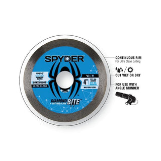 Spyder  14100 Masonry/Tile Cutting Wheel, Continuous, 4"