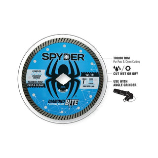 Spyder 14115 Masonry Cutting Wheel, Cont. Turbo, 4"