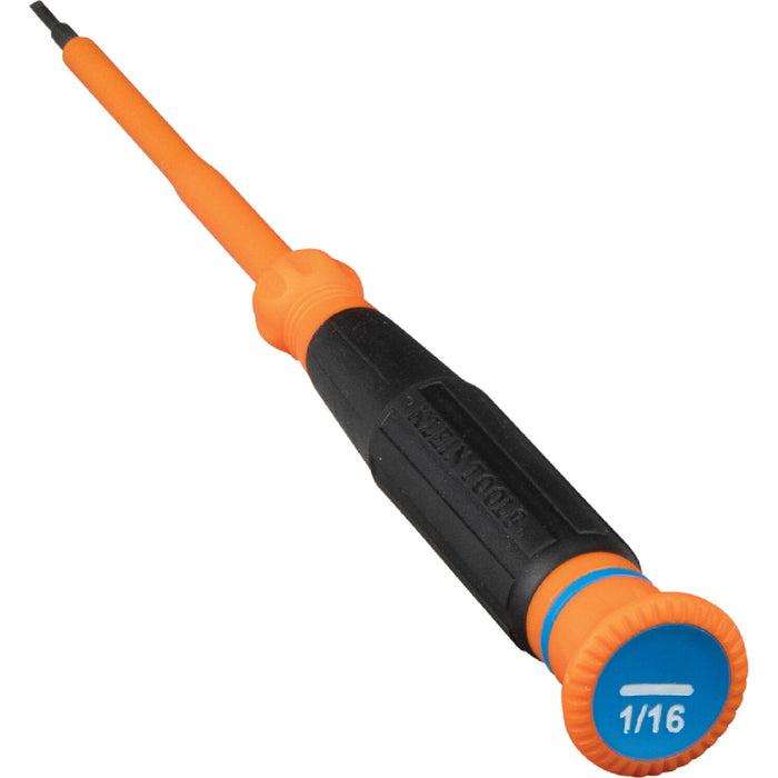 Klein Tools 6273INS Insulated Precision Screwdriver, Slotted 1/16-Inch