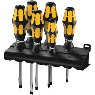 Wera 932 S/6 Screwdriver set Kraftform Wera: Chiseldriver and rack, 6 pieces