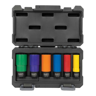 Klein Tools 66033 Coated Socket Set, 12-Point, 6 Pc.