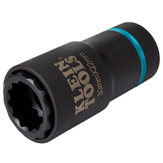 Klein Tools 66053E 2-in-1 Metric Impact Socket, 12-Point, 30 x 22 mm