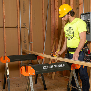 Klein Tools 66188 Adjustable-Leg Folding Saw Horse and Jobsite Table