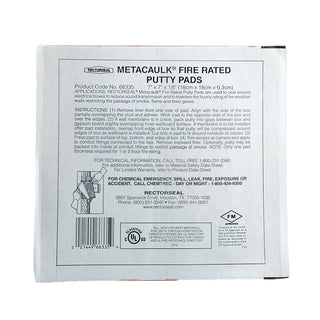 NSI 66335 Metacaulk 7″ x 7″ x 1/8″ Putty Pad