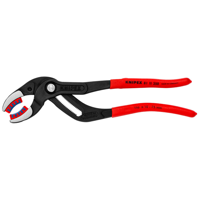 Knipex 81 11 250 10" Pipe Gripping Pliers-Replaceable Plastic Jaws