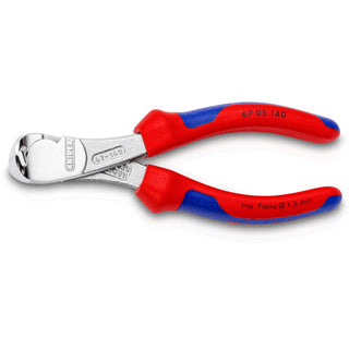 Knipex 67 05 140 High Leverage End Cutting Nippers, 5 1/2"