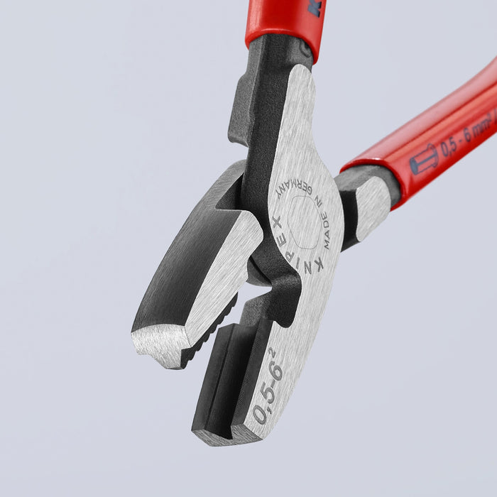 Knipex 97 81 180 7 1/4" Crimping Pliers for Wire Ferrules