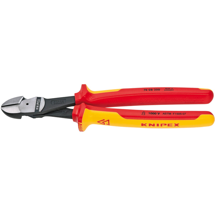 Knipex 74 08 250 SBA 10" High Leverage Diagonal Cutters-1000V Insulated