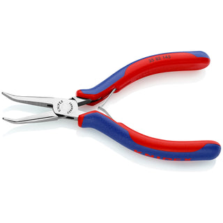 Knipex 35 82 145 5 3/4" Electronics 45° Angled Pliers-Half Round Tips