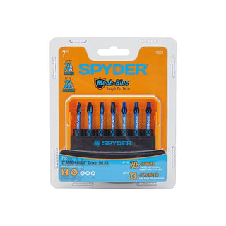 Spyder 19027 Hex/Phillips/Square/TORX® 1/4 in x 1 in Impact Bit Set 8 Piece