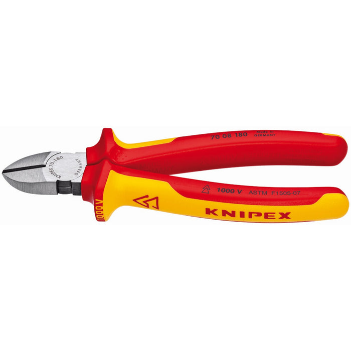 Knipex 70 08 180 SBA 7 1/4" Diagonal Cutters-1000V Insulated