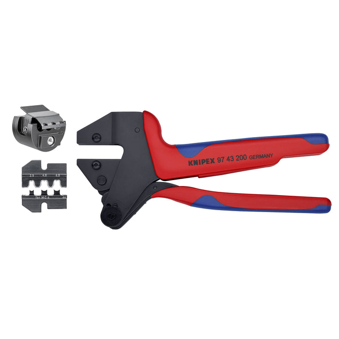 Knipex 9K 00 80 63 US US Crimp System Pliers (97 43 200) and Crimp Die: Solar Connectors For MC4 Multi Contact (97 49 66) + Locator For 97 49 66 (97 49 66 1) Packaged In A Protective Plastic Case