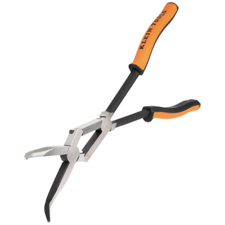 Klein Tools 71401 Long Reach Needle Nose Pliers, Bent Nose, 13"