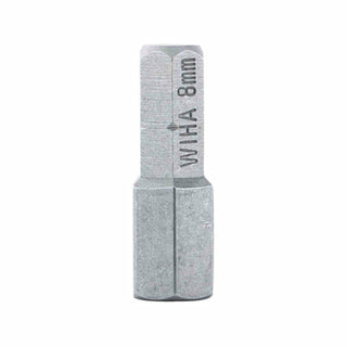 Wiha Tools 71946 Security Hex Insert Bit, 8.0 mm x 25 mm, 10 Pk.