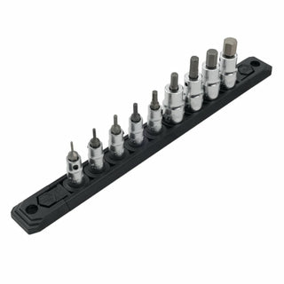 Wiha Tools 71996 9 Piece Hex Metric Bit Socket Rail Set