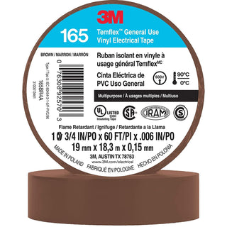 3M Temflex Vinyl Electrical Tape 165,  3/4 in x 60 ft, 6 mil