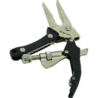 Grip-On 72708 Ergogrip Long Nose Locking Plier, L. 8 Inch