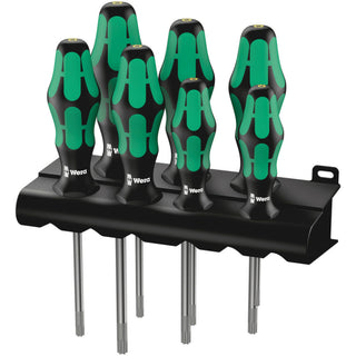 Wera 367/7 TORX® HF Kraftform Plus Screwdriver set with holding function and rack, 7 pieces