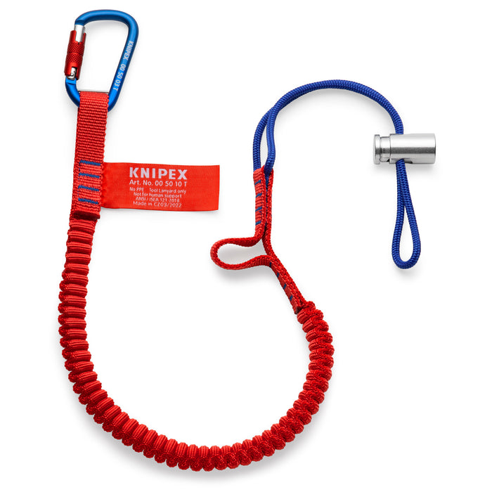 Knipex 00 50 12 T BKA 38" Tool Tethering Lanyard with Captive Eye Carabiner up to 13 lbs.
