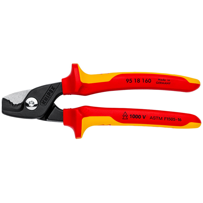 Knipex 95 18 160 SBA 6 1/4" StepCut Cable Shears-1000V Insulated