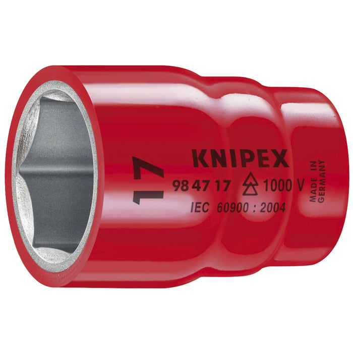 Knipex 98 47 16 1/2" Drive 16 mm Hex Socket-1000V Insulated