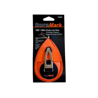 US Tape 75450 DuraMark Chalk Chalk Reel; 100 Feet/30m; ABS orange case