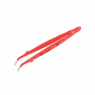 Wiha Tools 75304 8" Angled Blunt Insulated Tweezers