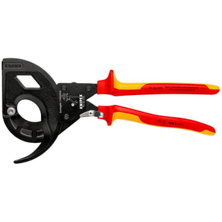 Knipex 95 36 320 12 1/2" 3 Stage Ratcheting Drive Cable Cutter-1000V Insulated