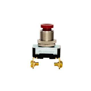 NSI 76035PS Pushbutton Switch Momentary Contact SPST 3 Amps Off(On) Circuit Red Screw Connection