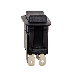 NSI 77130RQ Rocker Switch Momentary Contact DPDT 15 Amps On-Off-On Circuit Black Quick Connection